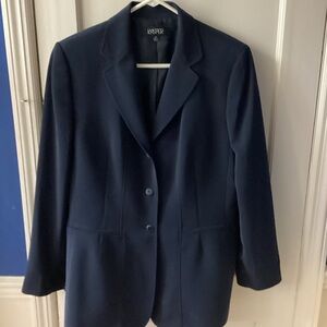 Women’s Kasper Navy Blue Blazer-Size 18-Lined-100 percent polyester- Pre-owned